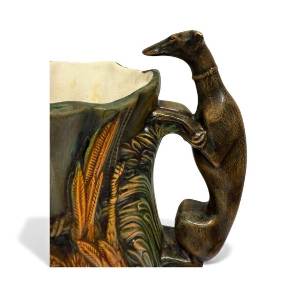 1960s Signed Bennington Rockingham Hunt Scene Pitcher - Picture 4 of 17